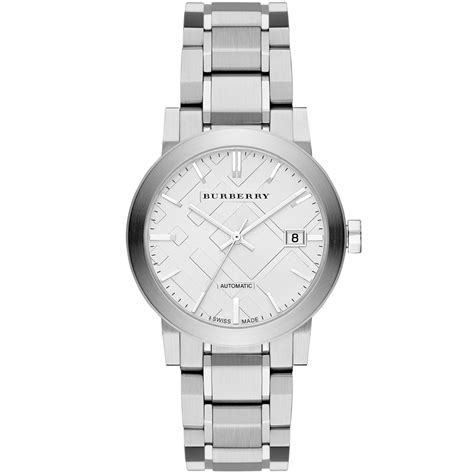 mans silver burberry watches|burberry automatic watches unisex.